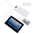 4 ports EU Plug Outlet 6 ports USB Prise murale avec interrupteur pour téléphones intelligents Comprimés